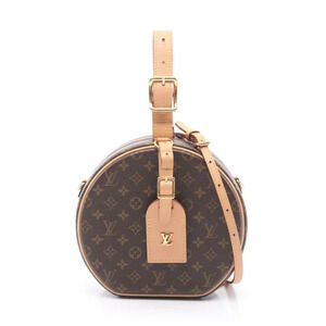 Louis Vuitton Boite Chapeau Handbag Canvas Leather Monogram Brown